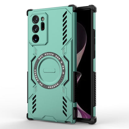 Samsung Galaxy Note20 Ultra Butterfly Armor MagSafe Magnetic Ring Shockproof Protective Phone Case with Stand