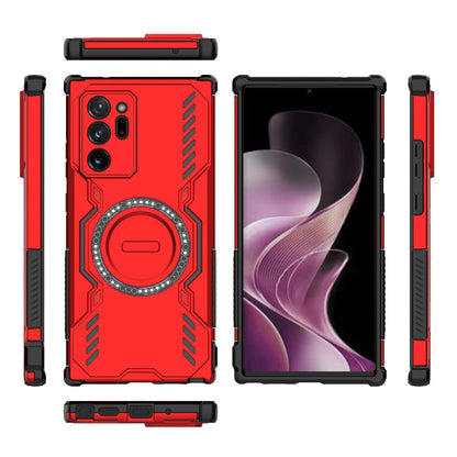 Samsung Galaxy Note20 Ultra Butterfly Armor MagSafe Magnetic Ring Shockproof Protective Phone Case with Stand