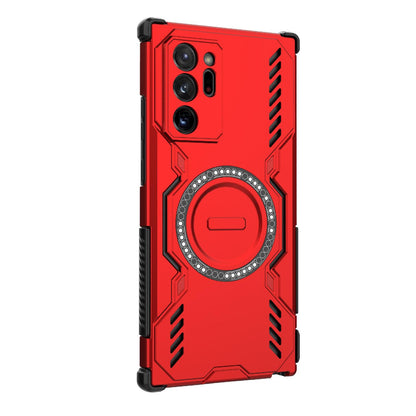 Samsung Galaxy Note20 Ultra Butterfly Armor MagSafe Magnetic Ring Shockproof Protective Phone Case with Stand
