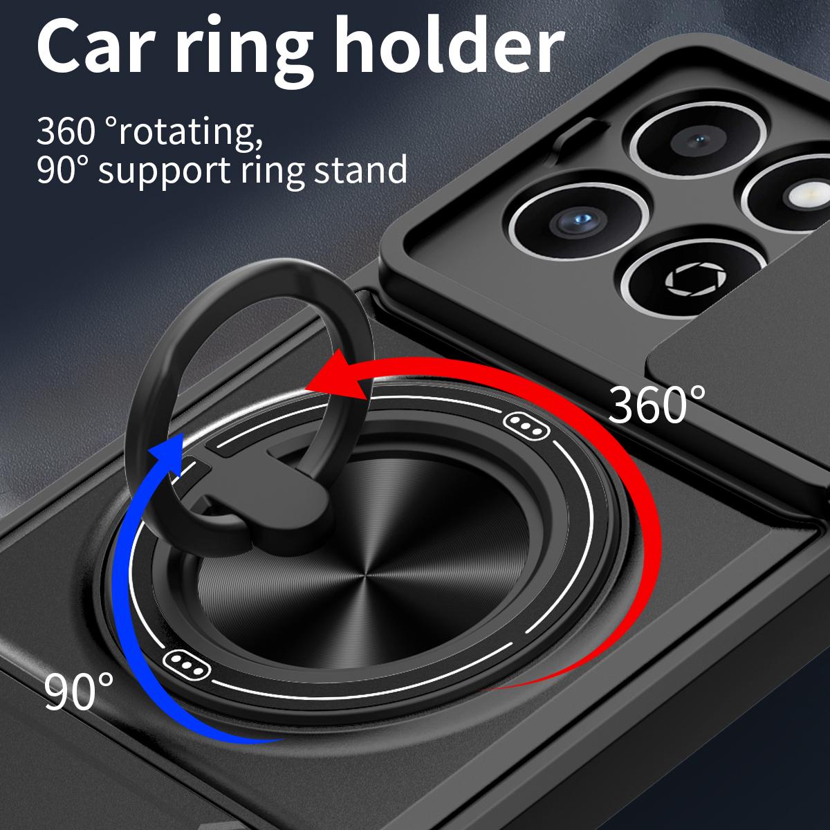 Honor 200 Smart Multifunctional Magnetic Shockproof Phone Case with Sliding Lens Window Stand Cover