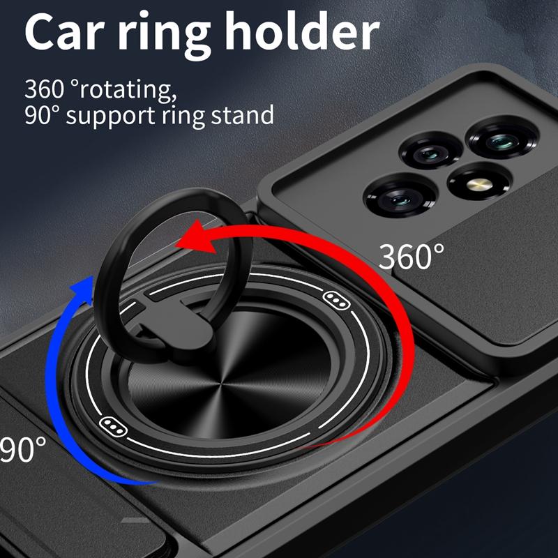 Honor 200 5G Multifunctional Magnetic Shockproof Phone Case with Sliding Lens Window Stand Cover