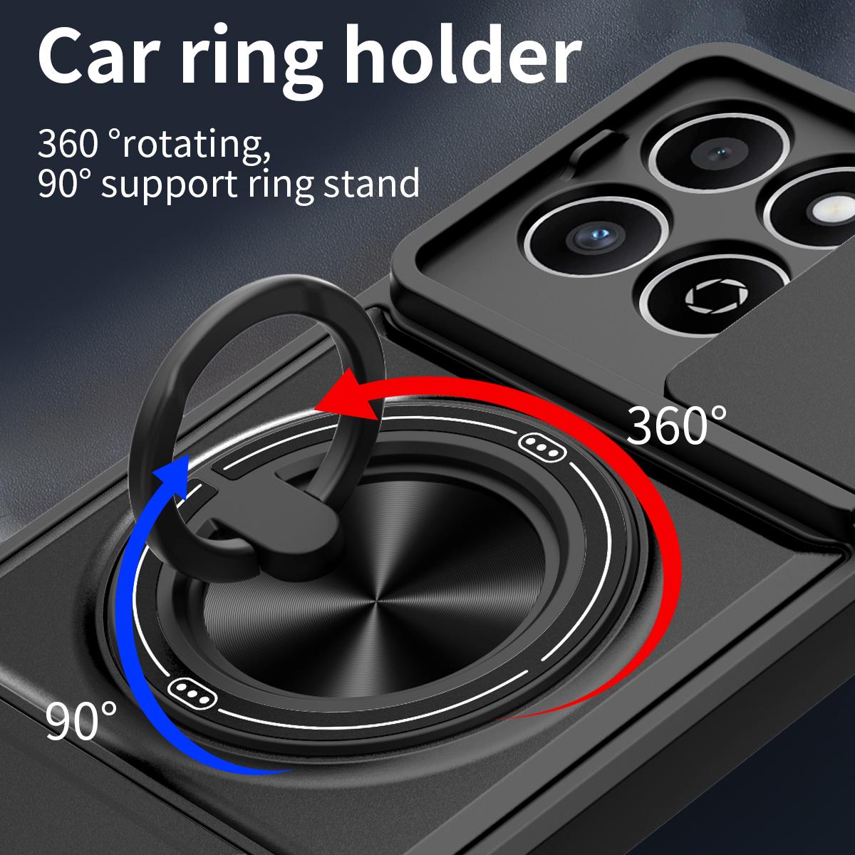 Honor 200 Smart 5G Multifunctional Magnetic Shockproof Phone Case with Sliding Lens Window Stand Cover