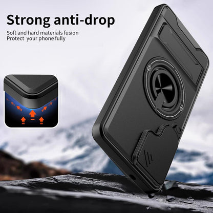 Samsung Galaxy S26 5G Multifunctional Magnetic Shockproof Phone Case with Sliding Lens Window Stand Cover
