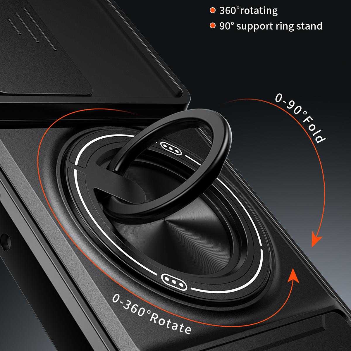 Motorola Moto G56 5G Multifunctional Magnetic Shockproof Phone Case with Sliding Lens Window Stand Cover