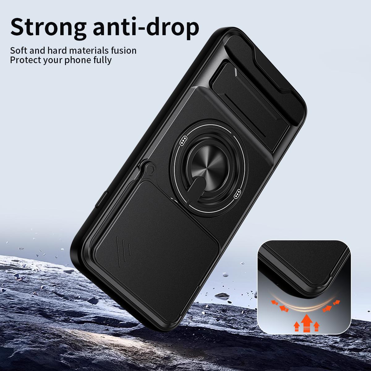 Motorola Edge 70 Pro+ 5G Multifunctional Magnetic Shockproof Phone Case with Sliding Lens Window Stand Cover