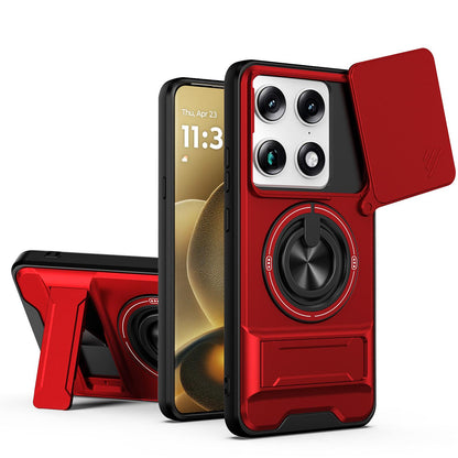 Motorola Signature 5G Multifunctional Magnetic Shockproof Phone Case with Sliding Lens Window Stand Cover