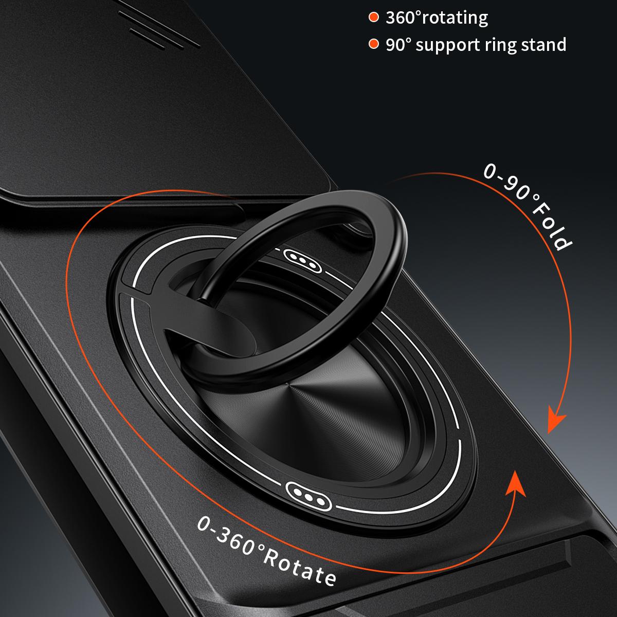 Motorola Signature 5G Multifunctional Magnetic Shockproof Phone Case with Sliding Lens Window Stand Cover