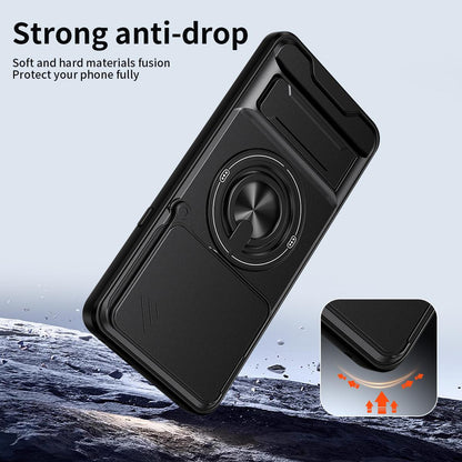 Motorola Signature 5G Multifunctional Magnetic Shockproof Phone Case with Sliding Lens Window Stand Cover