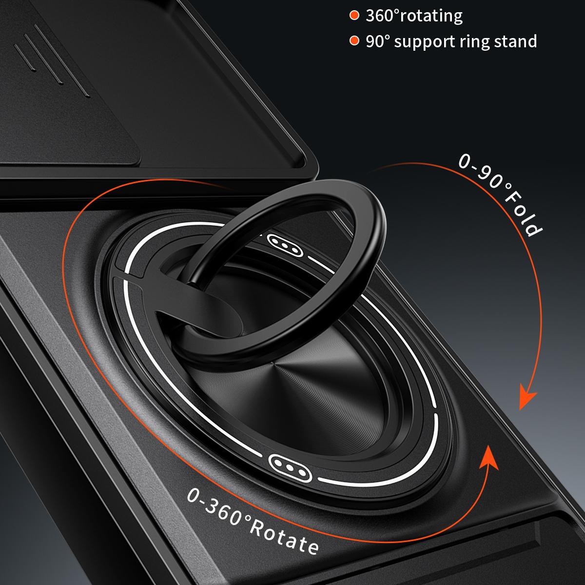 Samsung Galaxy A16 5G Multifunctional Magnetic Shockproof Phone Case with Sliding Lens Window Stand Cover
