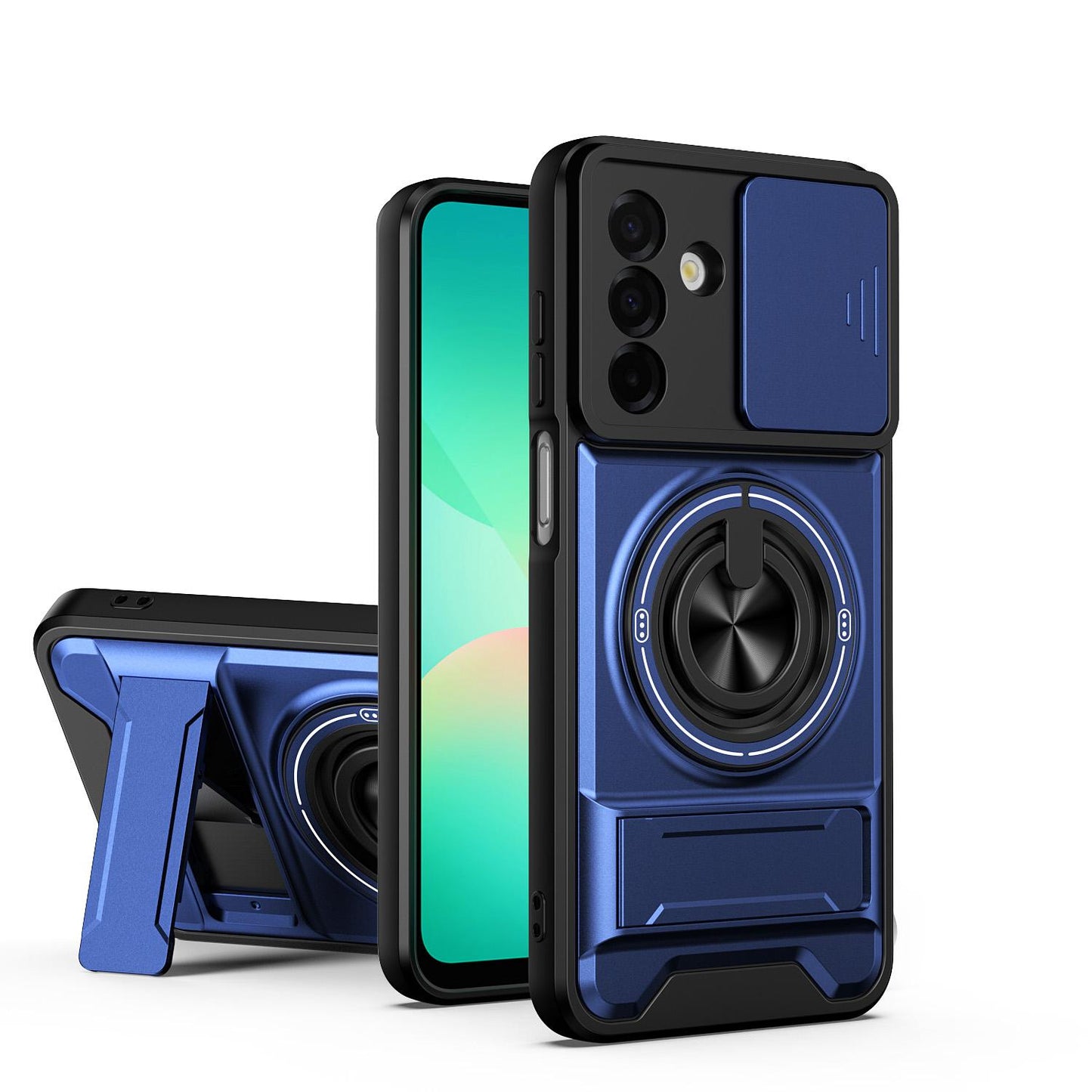 Samsung Galaxy A26 5G Multifunctional Magnetic Shockproof Phone Case with Sliding Lens Window Stand Cover