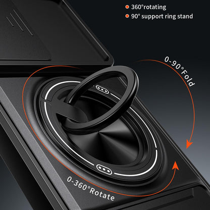 Samsung Galaxy A26 5G Multifunctional Magnetic Shockproof Phone Case with Sliding Lens Window Stand Cover