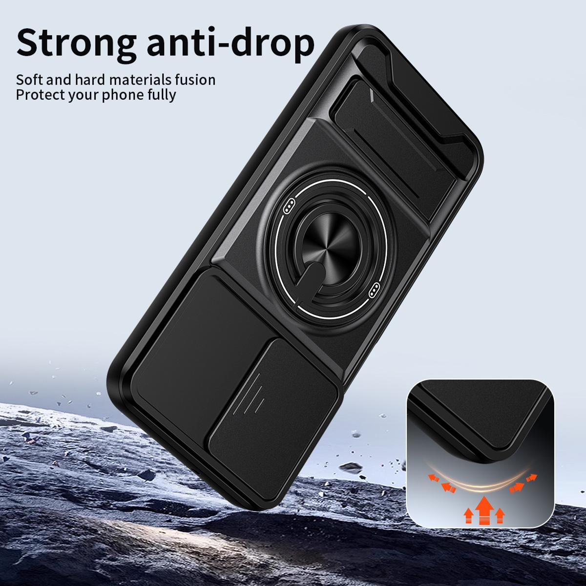 Samsung Galaxy A26 5G Multifunctional Magnetic Shockproof Phone Case with Sliding Lens Window Stand Cover