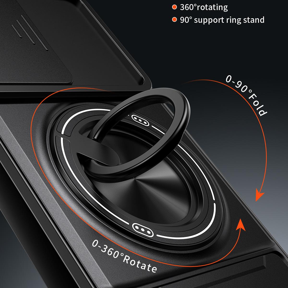 Samsung Galaxy A13 4G Multifunctional Magnetic Shockproof Phone Case with Sliding Lens Window Stand Cover