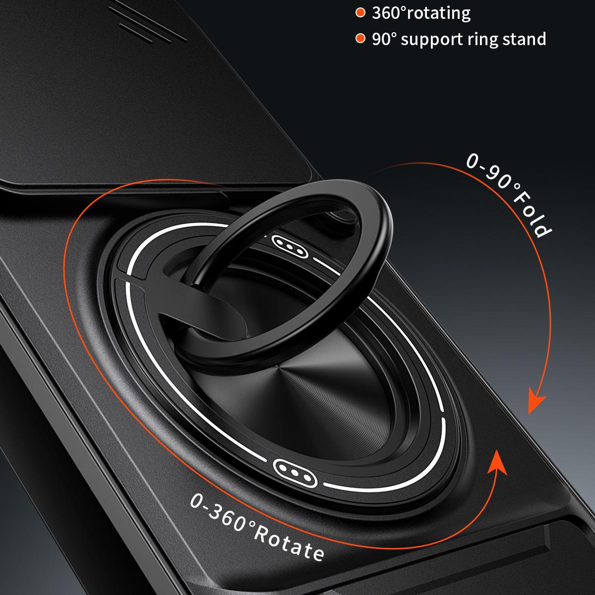 Xiaomi 15T 5G Multifunctional Magnetic Shockproof Phone Case with Sliding Lens Window Stand Cover