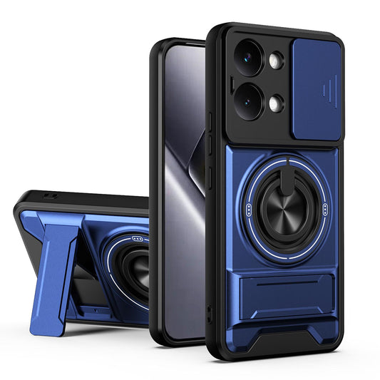 Xiaomi Poco X8 Pro Max 5G Multifunctional Magnetic Shockproof Phone Case with Sliding Lens Window Stand Cover
