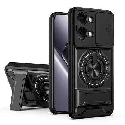 Xiaomi Poco X8 Pro Max 5G Multifunctional Magnetic Shockproof Phone Case with Sliding Lens Window Stand Cover