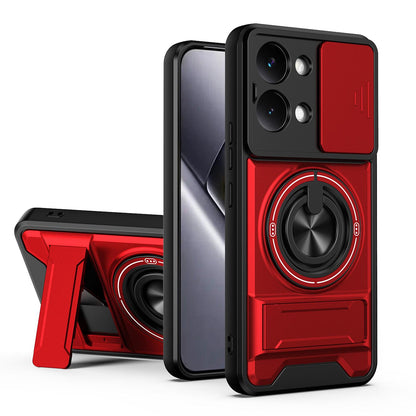 Xiaomi Poco X8 Pro Max 5G Multifunctional Magnetic Shockproof Phone Case with Sliding Lens Window Stand Cover