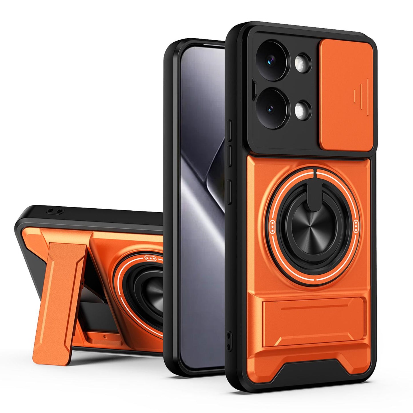 Xiaomi Poco X8 Pro Max 5G Multifunctional Magnetic Shockproof Phone Case with Sliding Lens Window Stand Cover