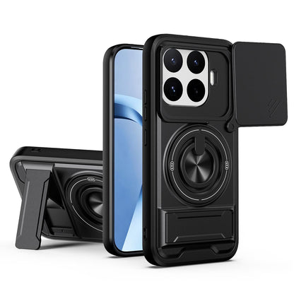Xiaomi 17T Pro 5G Multifunctional Magnetic Shockproof Phone Case with Sliding Lens Window Stand Cover