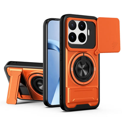 Xiaomi 17T Pro 5G Multifunctional Magnetic Shockproof Phone Case with Sliding Lens Window Stand Cover