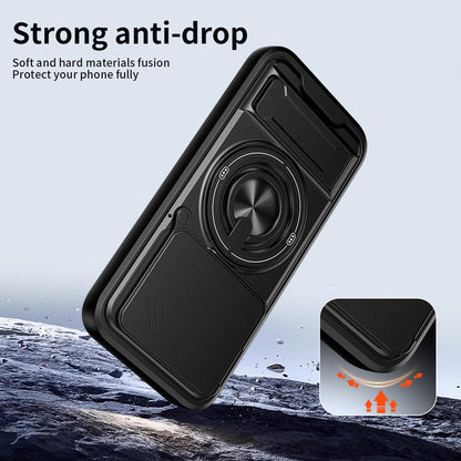 Xiaomi 17T 5G Multifunctional Magnetic Shockproof Phone Case with Sliding Lens Window Stand Cover