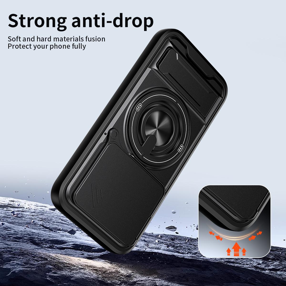 Xiaomi 17T 5G Multifunctional Magnetic Shockproof Phone Case with Sliding Lens Window Stand Cover