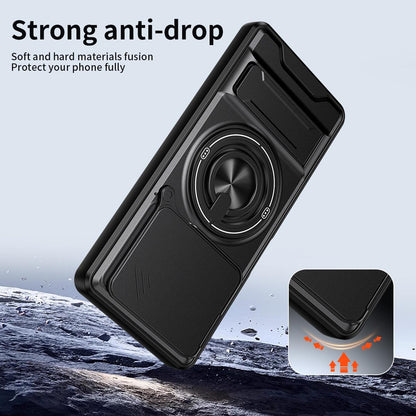 OPPO A5 Pro 5G Multifunctional Magnetic Shockproof Phone Case with Sliding Lens Window Stand Cover