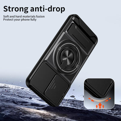 OPPO Reno15 Pro 5G Multifunctional Magnetic Shockproof Phone Case with Sliding Lens Window Stand Cover