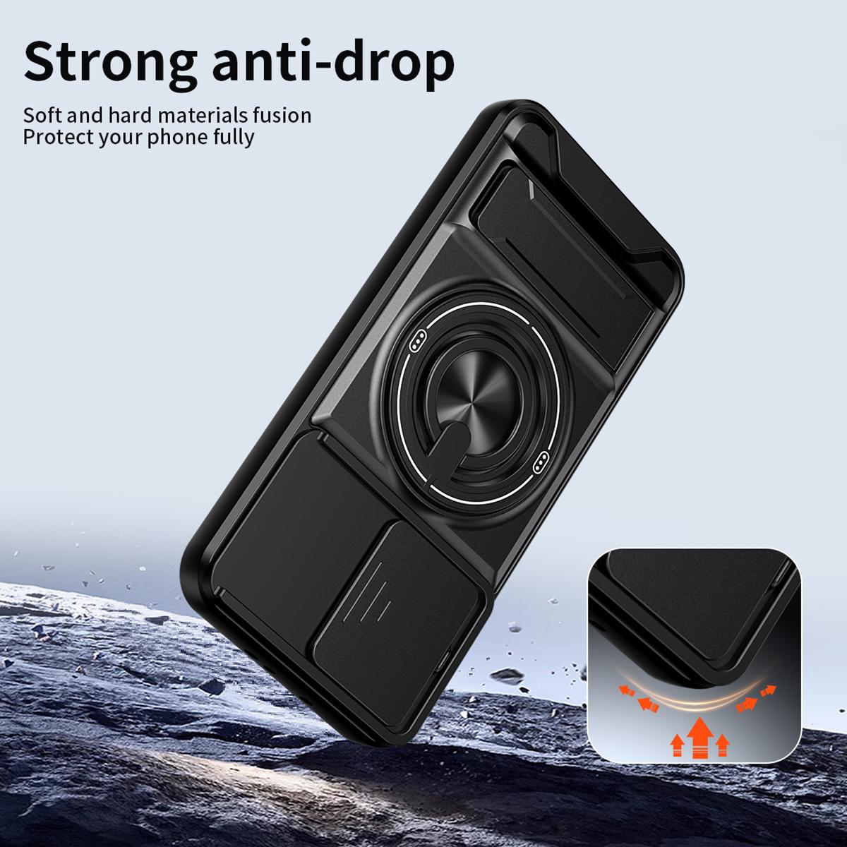 OPPO Reno15 Pro 5G Multifunctional Magnetic Shockproof Phone Case with Sliding Lens Window Stand Cover