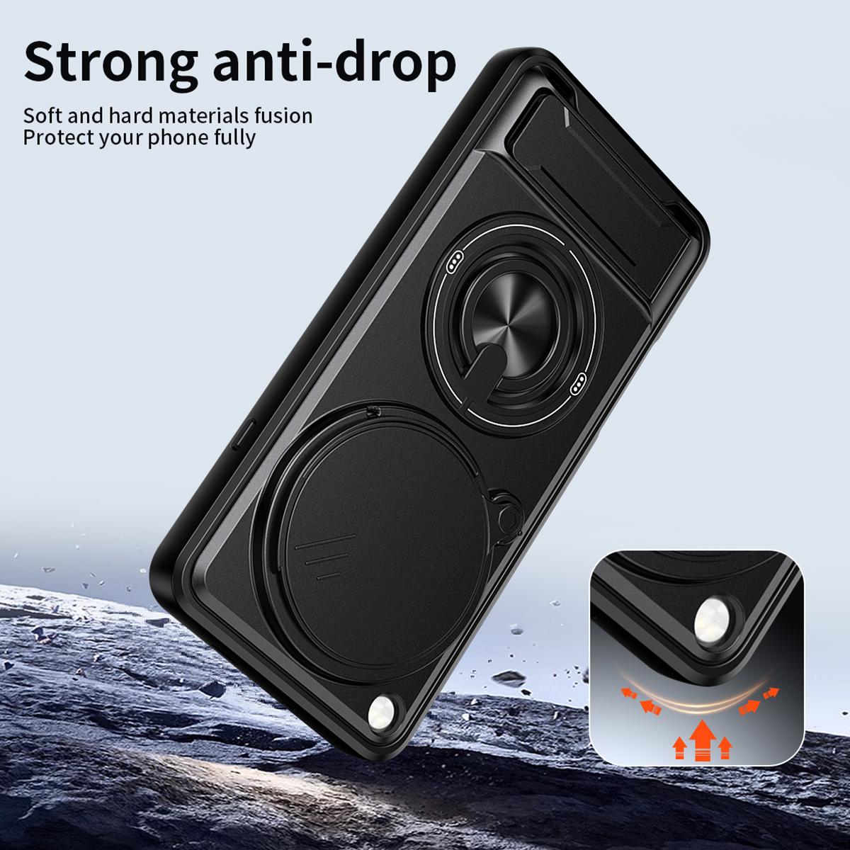 OPPO Find X9 Ultra Multifunctional Magnetic Shockproof Phone Case with Sliding Lens Window Stand Cover
