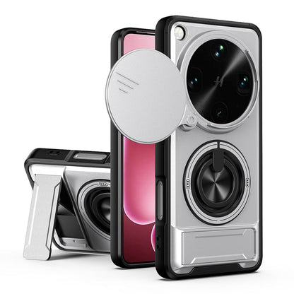 OPPO Find X9 Ultra Multifunctional Magnetic Shockproof Phone Case with Sliding Lens Window Stand Cover