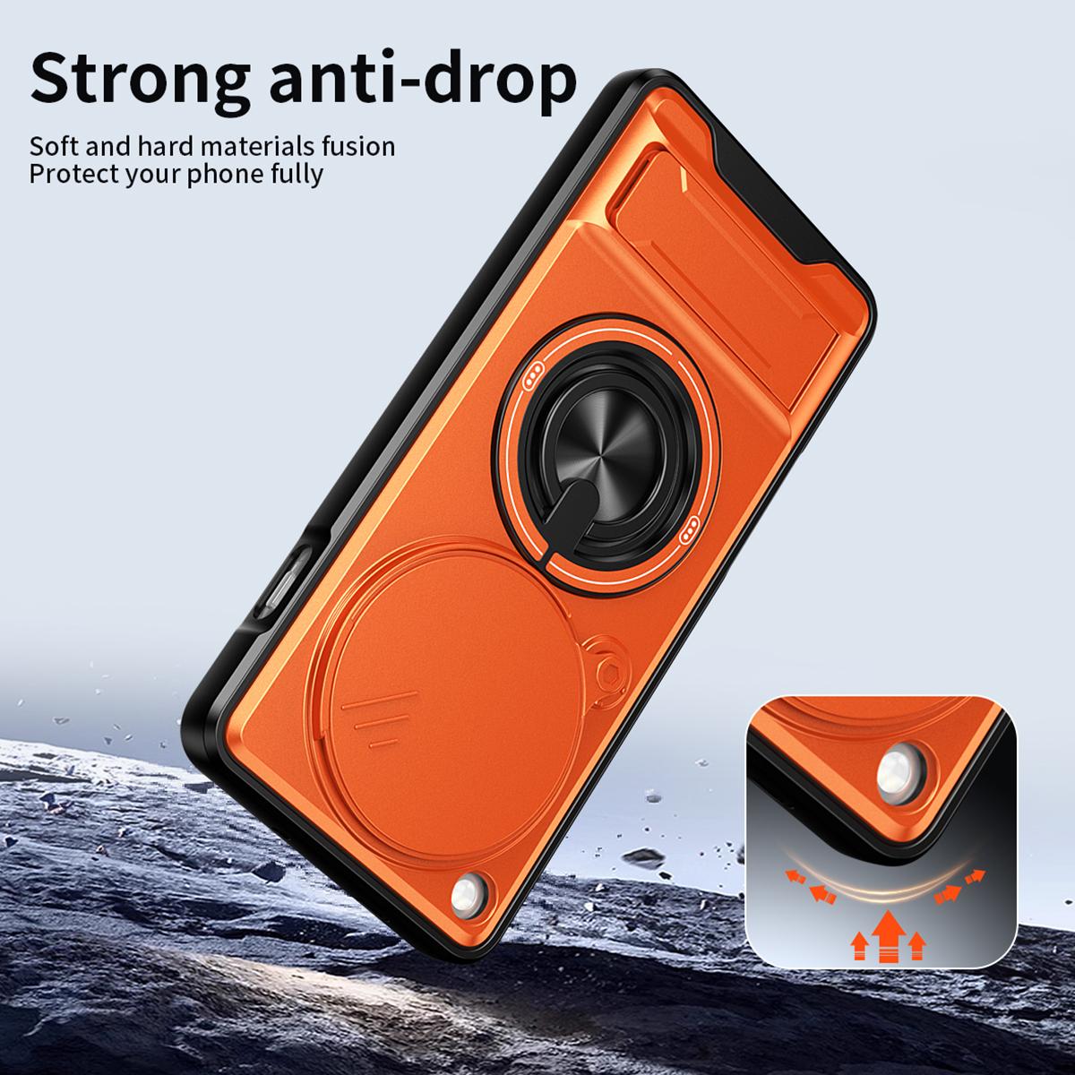 OPPO Find X8 Pro 5G Multifunctional Magnetic Shockproof Phone Case with Sliding Lens Window Stand Cover