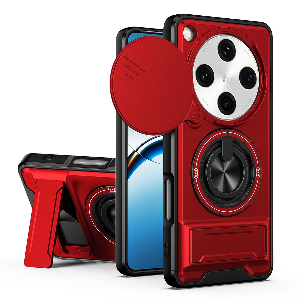OPPO Find X8 Pro 5G Multifunctional Magnetic Shockproof Phone Case with Sliding Lens Window Stand Cover