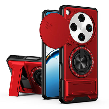 OPPO Find X8 Pro 5G Multifunctional Magnetic Shockproof Phone Case with Sliding Lens Window Stand Cover