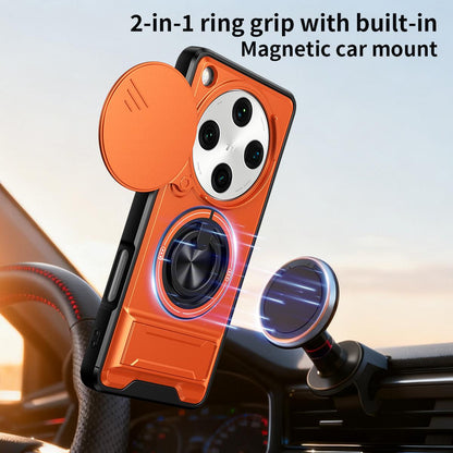 OPPO Find X8 Pro 5G Multifunctional Magnetic Shockproof Phone Case with Sliding Lens Window Stand Cover