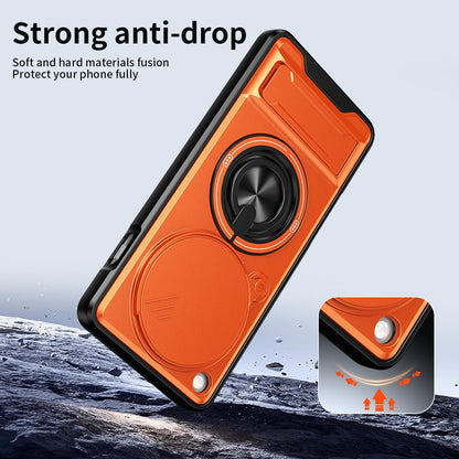 OPPO Find X8 Pro 5G Multifunctional Magnetic Shockproof Phone Case with Sliding Lens Window Stand Cover