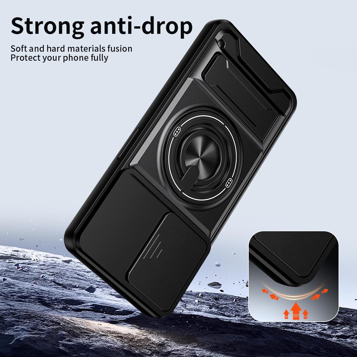 Nothing Phone 3a Lite Multifunctional Magnetic Shockproof Phone Case with Sliding Lens Window Stand Cover