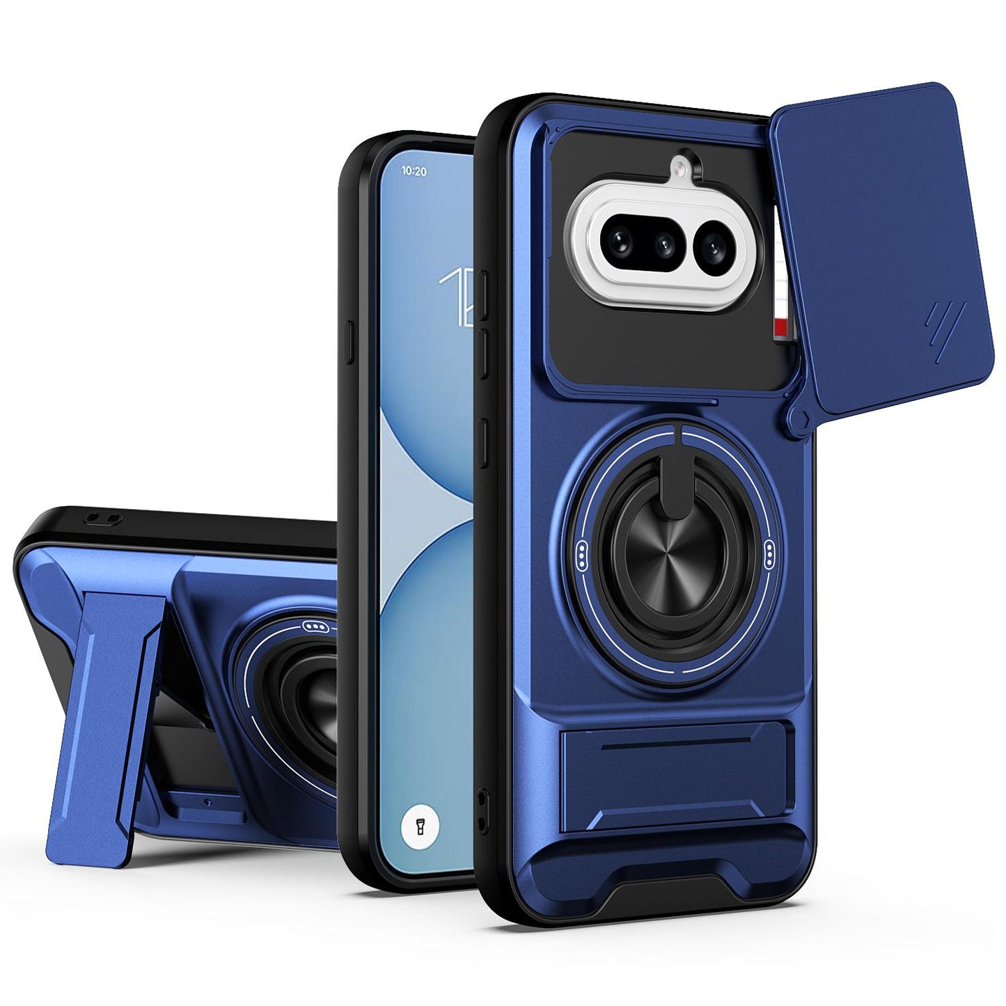 Nothing Phone 4a Multifunctional Magnetic Shockproof Phone Case with Sliding Lens Window Stand Cover