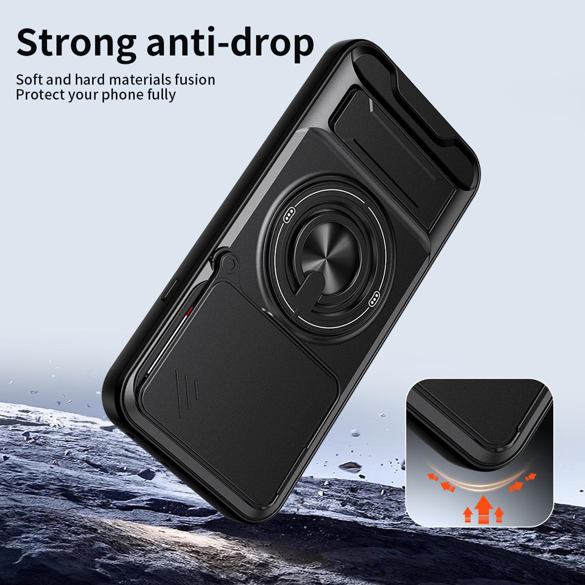 Nothing Phone 4a Multifunctional Magnetic Shockproof Phone Case with Sliding Lens Window Stand Cover