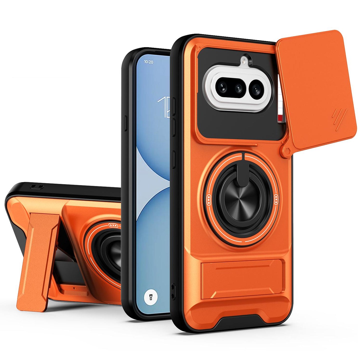 Nothing Phone 4a Multifunctional Magnetic Shockproof Phone Case with Sliding Lens Window Stand Cover