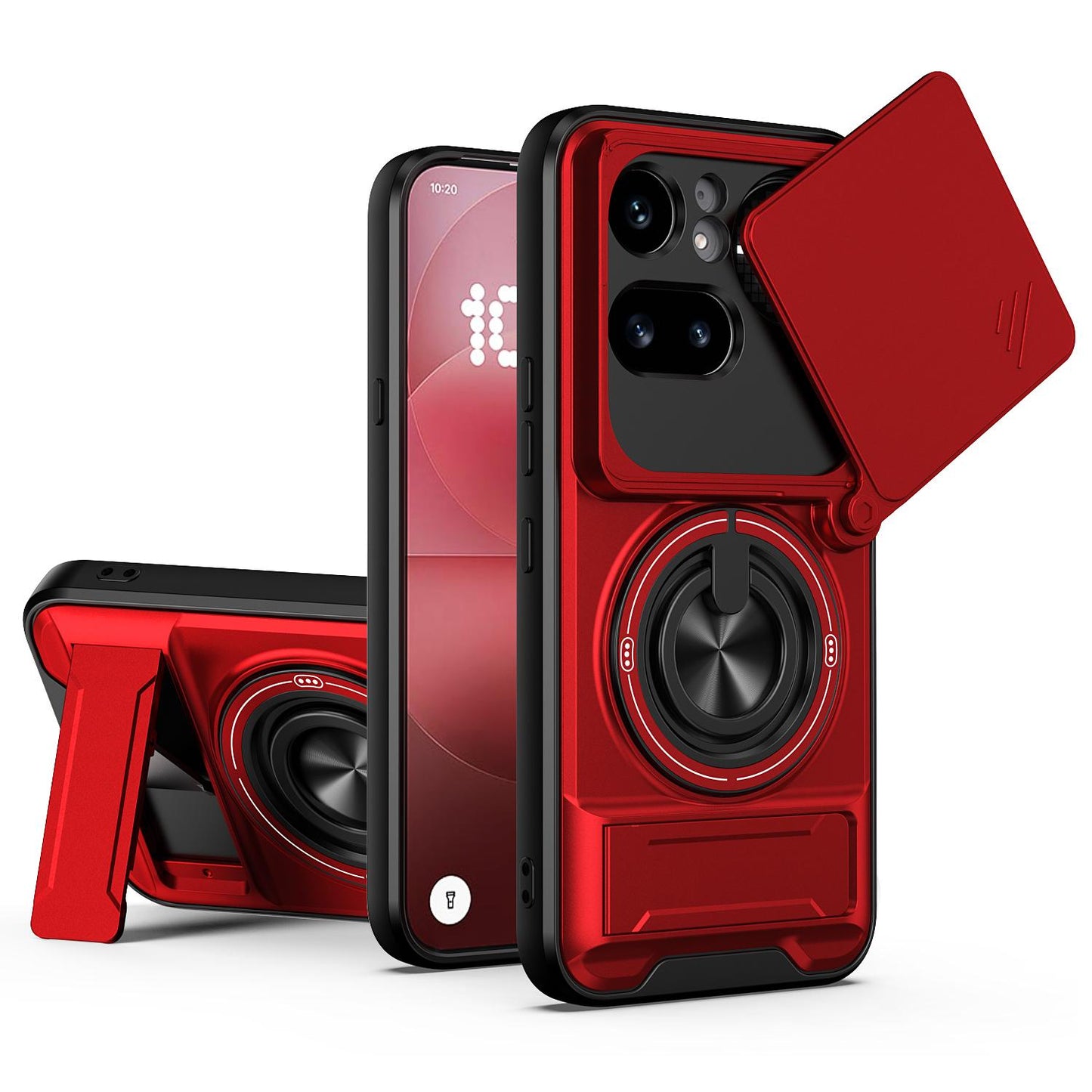 Nothing Phone 4a Pro Multifunctional Magnetic Shockproof Phone Case with Sliding Lens Window Stand Cover