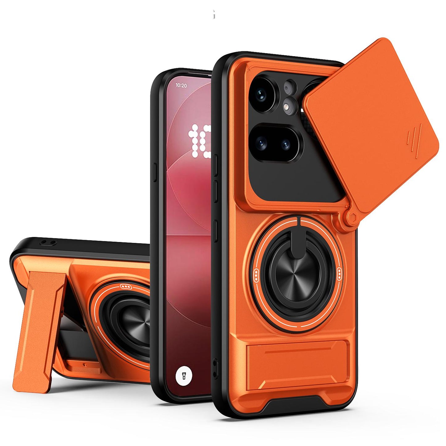 Nothing Phone 4a Pro Multifunctional Magnetic Shockproof Phone Case with Sliding Lens Window Stand Cover