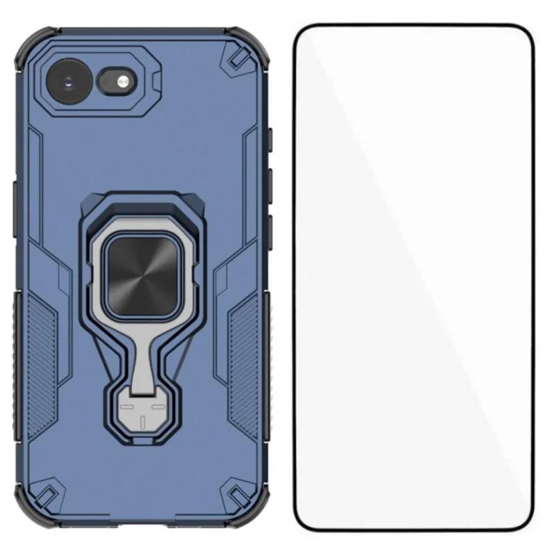 iPhone 17e PU Leather Wallet Phone Case with Metal Kickstand, Card Holder, Cash Pocket, Wrist Strap, Shockproof TPU Protective Cover & Screen Protector
