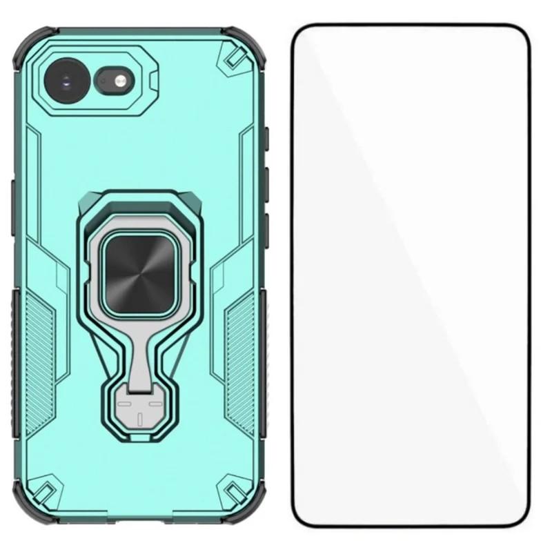 iPhone 17e PU Leather Wallet Phone Case with Metal Kickstand, Card Holder, Cash Pocket, Wrist Strap, Shockproof TPU Protective Cover & Screen Protector