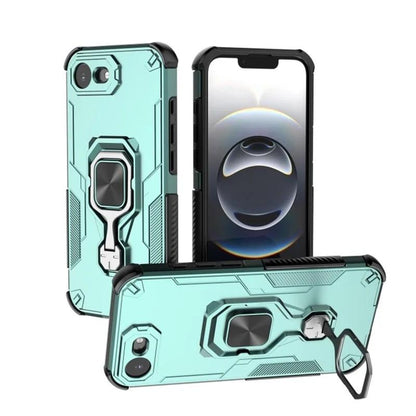 iPhone 17e PU Leather Wallet Phone Case with Metal Kickstand, Card Holder, Cash Pocket, Wrist Strap, Shockproof TPU Protective Cover & Screen Protector