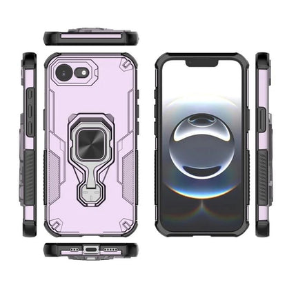 iPhone 17e PU Leather Wallet Phone Case with Metal Kickstand, Card Holder, Cash Pocket, Wrist Strap, Shockproof TPU Protective Cover & Screen Protector