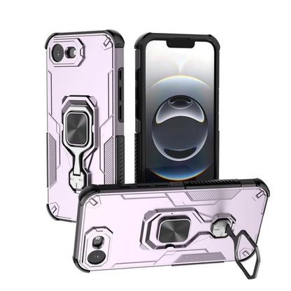 iPhone 17e PU Leather Wallet Phone Case with Metal Kickstand, Card Holder, Cash Pocket, Wrist Strap, Shockproof TPU Protective Cover & Screen Protector