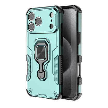 iPhone 17 Pro Max PU Leather Wallet Phone Case with Metal Kickstand, Card Holder, Cash Pocket, Wrist Strap, Shockproof TPU Protective Cover & Screen Protector