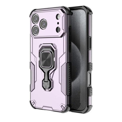 iPhone 17 Pro Max PU Leather Wallet Phone Case with Metal Kickstand, Card Holder, Cash Pocket, Wrist Strap, Shockproof TPU Protective Cover & Screen Protector