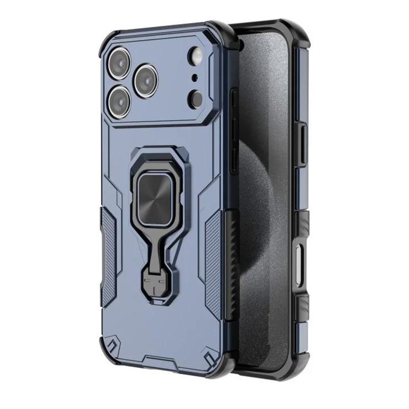 iPhone 17 Pro PU Leather Wallet Phone Case with Metal Kickstand, Card Holder, Cash Pocket, Wrist Strap, Shockproof TPU Protective Cover & Screen Protector